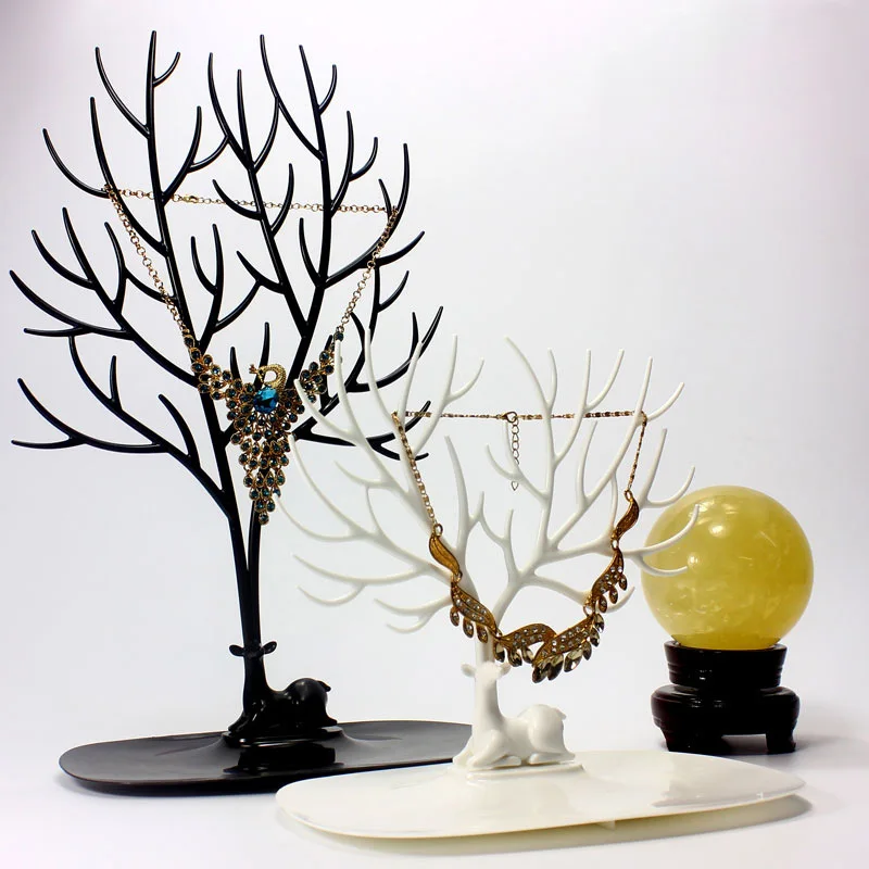  Women vogue Jewelry Necklace Bracelets Earrings Rings Deer Stand Display Organizer Holder Show Rack