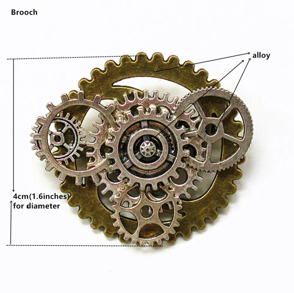 Стимпанк готический панк Рок механические металлические шестерни воротник брошь булавки для женщин мужчин мальчик Винтажные Украшения ручной работы подарок на день Святого Валентина