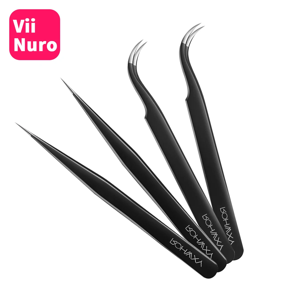 Пинцет ViiNuro из нержавеющей стали для украшения ногтей, прямые инструменты для маникюра, вспомогательное использование, наклейки для ногтей и стразы