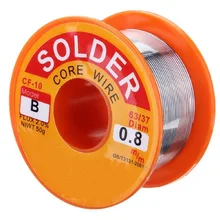 Высокое качество 0,5 0,6 0,8 1,0 мм 50 г 2.0% флюс 45 футов Оловянная свинцовая линия канифоль сердечник флюс припой паяльная сварочная железная проволочная катушка без очистки