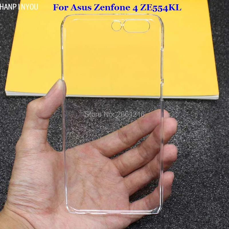 Жесткий чехол для Asus ZE554KL Ультратонкий Прозрачный жесткий пластиковый сделай сам