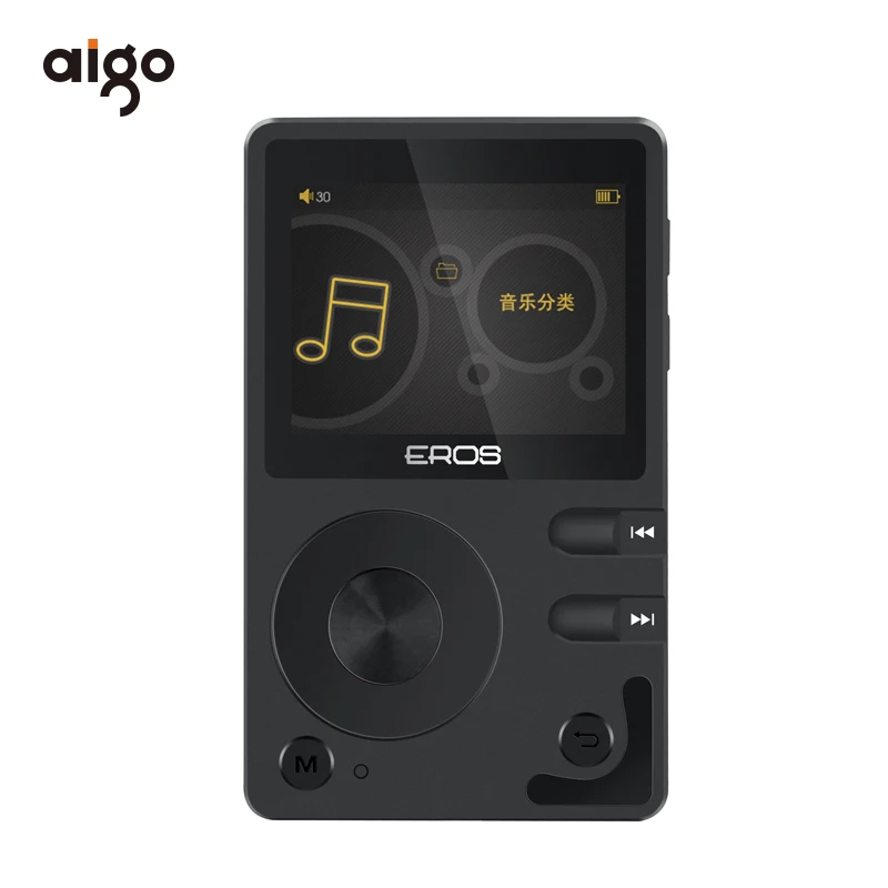 Цена Aigo Эрос Q Hi Fi bluetooth MP3 плеер без потерь DSD64 4,0 ЦАП высокого качества Портативный аудио Музыка Mini USB Поддержка OTG + 8G карты памяти