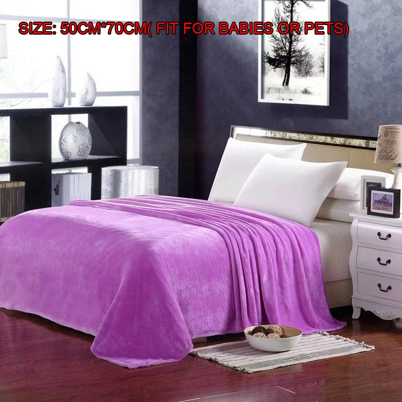 

Spring Flannel Blanket Winter Warm Soft Bedsheet Home Textile Solid For Sofa Bed Throws Home Decor for Baby Pets