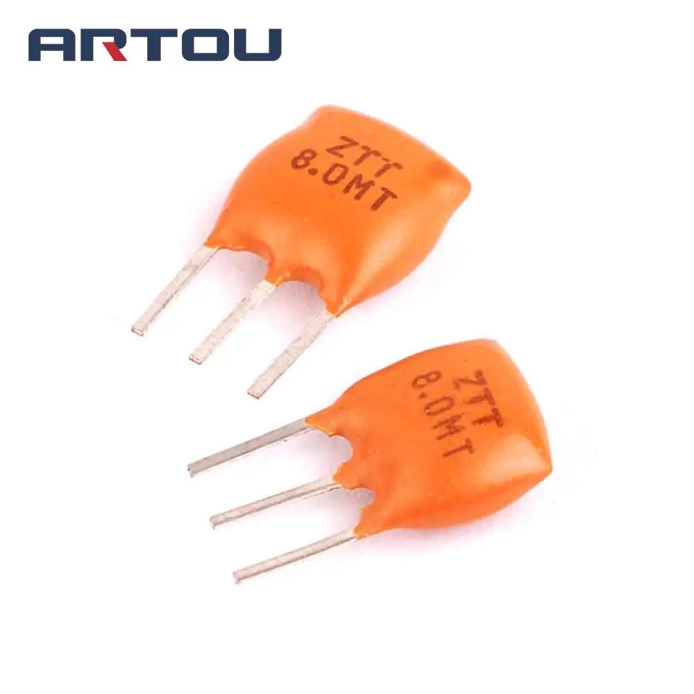 

10PCS ZTT8.00MT ZTT8.00M ZTT8 ZTT 8.000MHZ 8MHZ 8.000M 8M 3P DIP-3