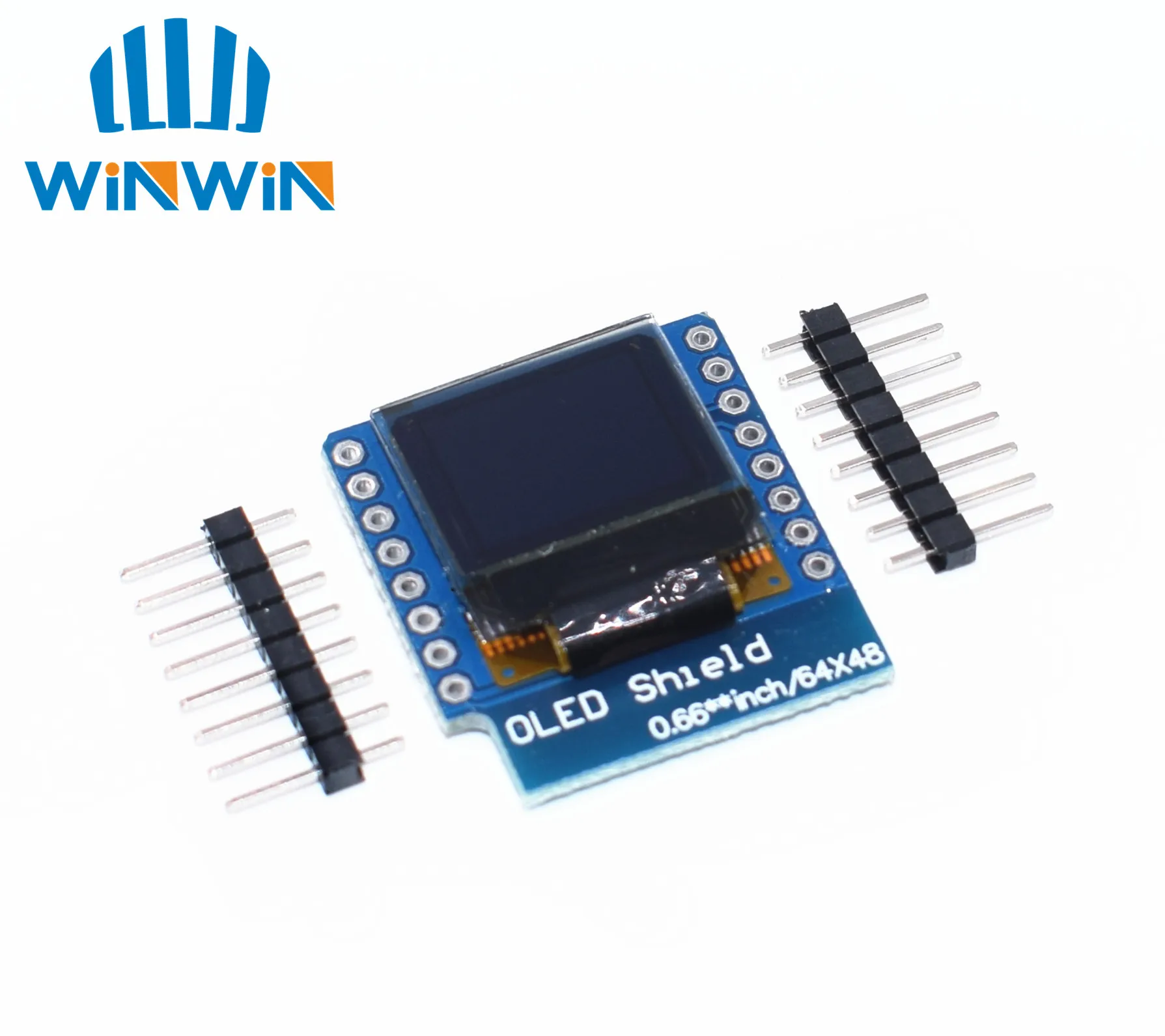 

D04 0.66" inch 64X48 IIC I2C OLED LED LCD Dispaly Shield Compatible 0.66 inch Display for WEMOS D1 MINI ESP32