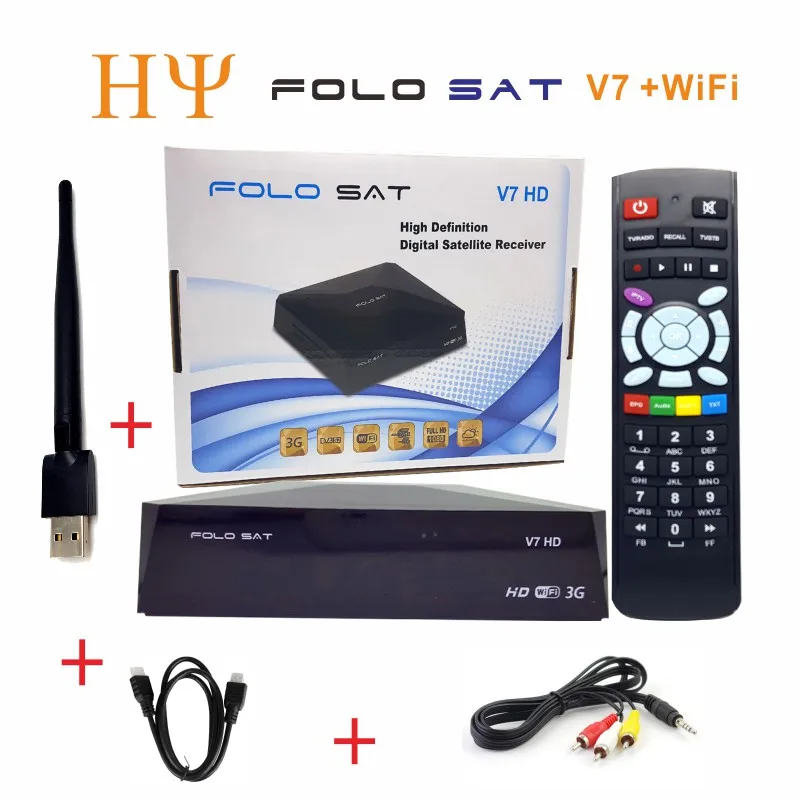 [Натуральная кожа] folosat V7 HD DVB-S2 MPEG4 спутниковый ТВ-приемник Поддержка ключ powervu biss
