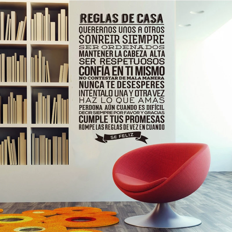 Vinyl Wall Stickers Spanish Quote Wall Decals Decoration Spanish