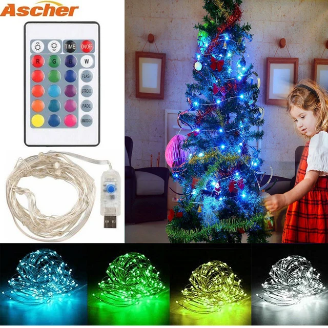 5M 50LED USB 5V RGB LED String Lights Waterproof Fairy LED Christmas