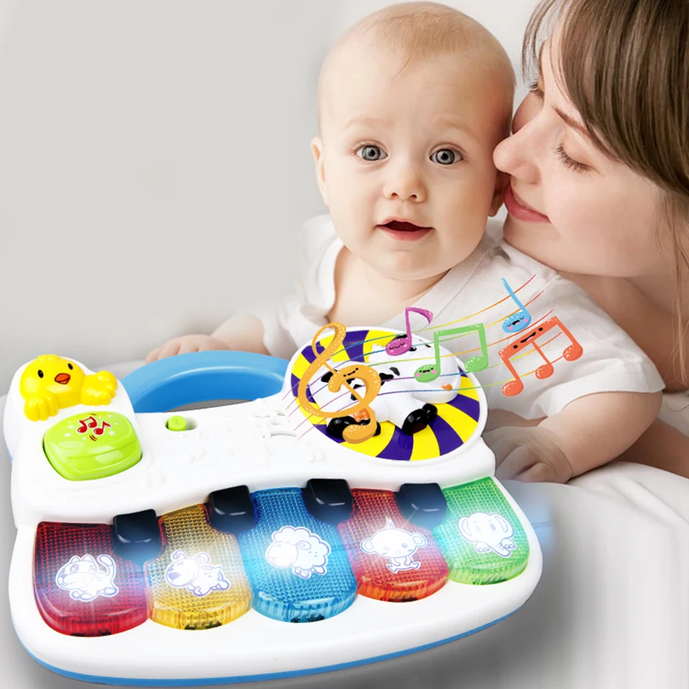 Детская игрушка пианино с легкой музыкой Животное Фортепиано Baby просветление головоломки развитие интеллектуал руки-на игрушку