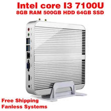 Мини-ПК Intel 7e Gen Кабы Lac Windows 10 i3 7100U 8 ГБ ОПЕРАТИВНОЙ ПАМЯТИ 64 ГБ SSD 500 ГБ HDD 300 М Wi-Fi TV Box Бесплатная Доставка usb 3.0