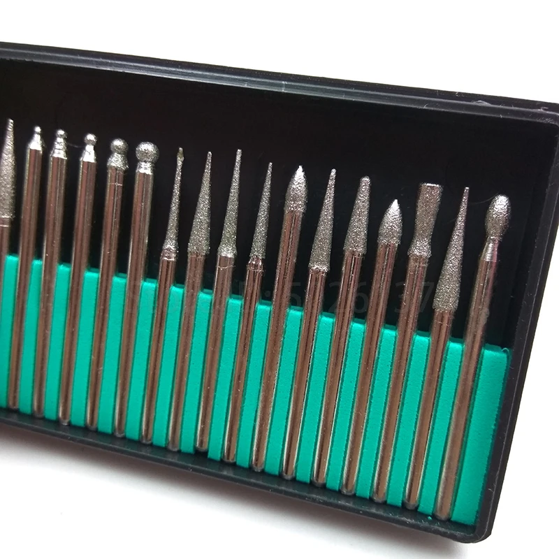 Diamond Burrs Bur Bit Dremel Rotary Drill Bit Diamond Mounted Point 30pcs//lot