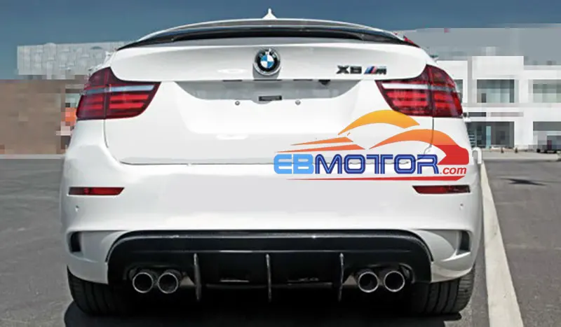A TYPE Real carbon fiber rear diffuser spoiler for BMW E71 X6 M X6M 2009-2014  B370