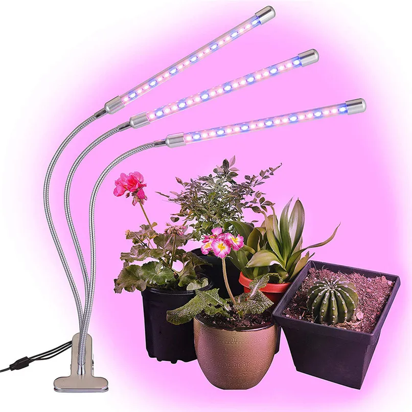30W 60 LED Plant Grow Light Dual Head Clip On Lamp Full Spectrum for Hydroponics stipulate photosynthesis #4S10 (4)