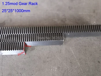

1Pcs 1.25 Mod 25*25*1000mm Gear Rack Precision CNC Rack (Straight Teeth) 1325 engraving Mechine CNC Router