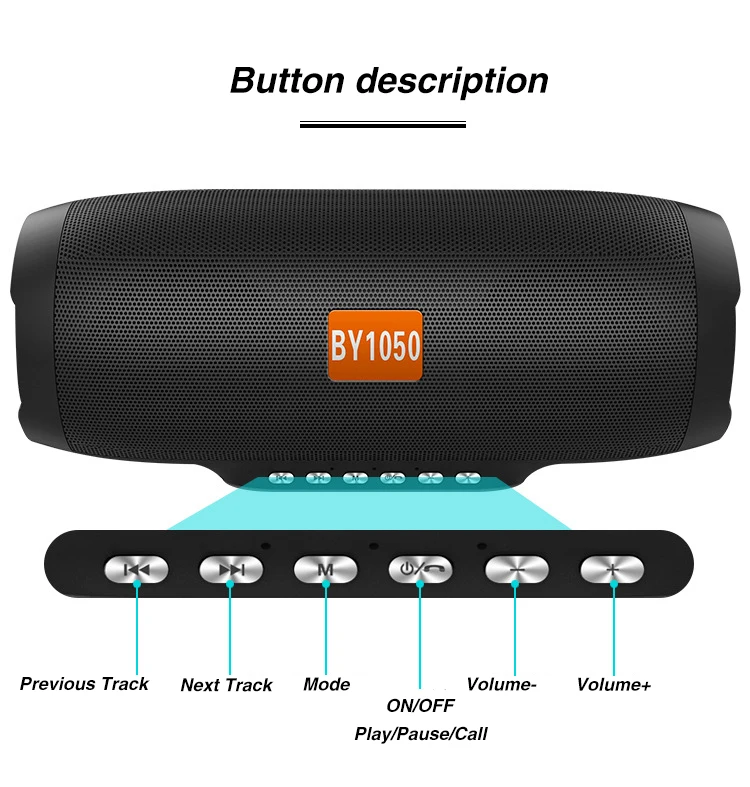 Nby 1050 портативный Bluetooth динамик fm-радио 3D стерео беспроводной громкий динамик большой HiFi Бумбокс Поддержка TF карта Aux USB диск TWS