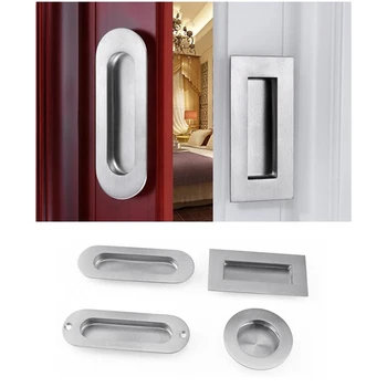 

2Pcs/Lot Stainless steel conceal recessed built-in pull knob handle sliding door