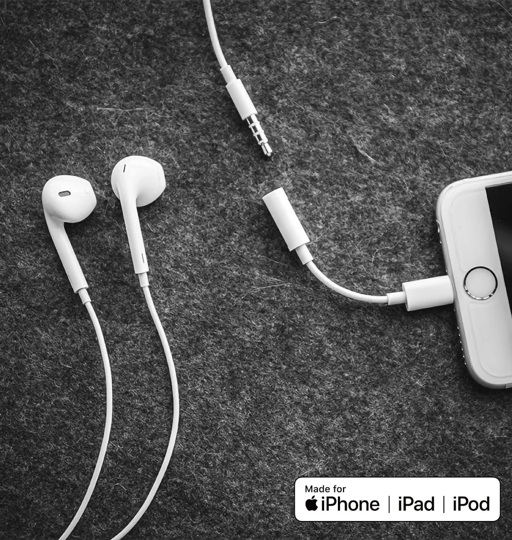 Lighting audio наушники 3 5 мм Jack Audio Adapter lighting to jack преобразователь для наушников apple iphone 6