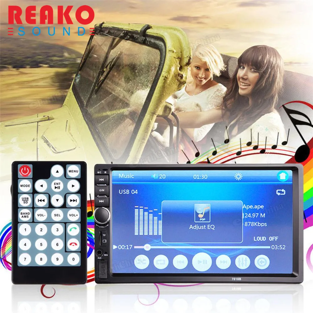 7/" Double 2 Din Bluetooth Car Stereo Radio FM//MP5 Player Touch Screen In-Dash US