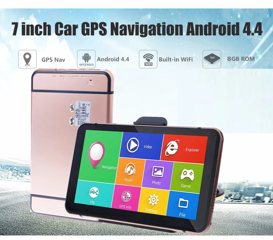 Oriana 7-дюймовый автомобильный gps навигации Android 8G 512MB Bluetooth WI-FI Россия Навител/Карта Европы грузового вездеходного gps Навигатор автомобиля gps