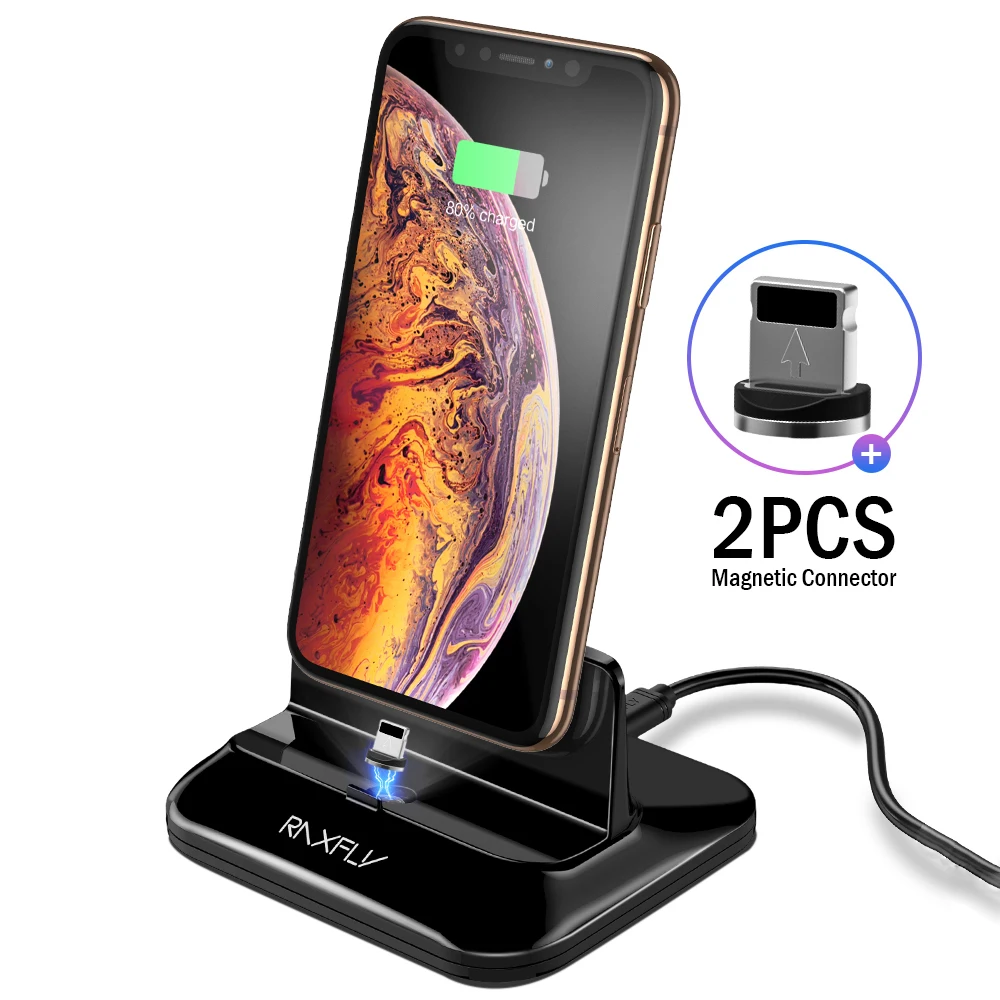 Настольное зарядное устройство для iPhone 6 S 7 8 Plus Магнитный Держатель зарядного
