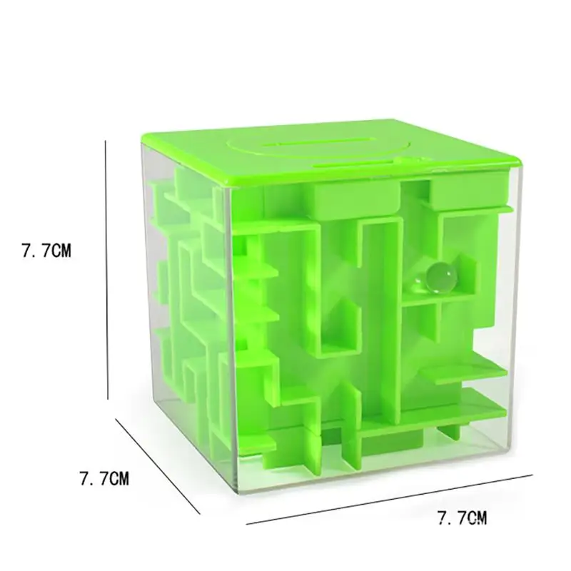 3D куб головоломка Лабиринт копилка коробка для хранения монет мозговая буря игра малыш игрушка подарок