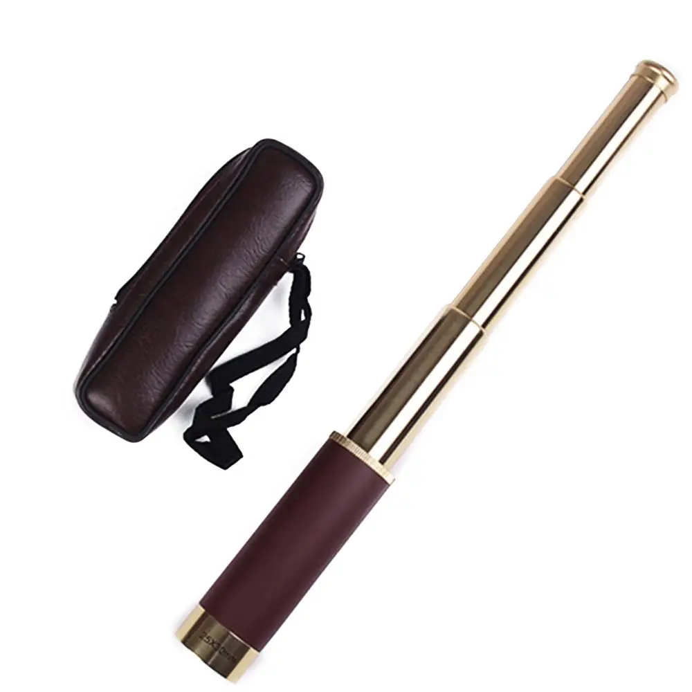 Mini Portable 25x30 Zoomable Pirate Monocular Telescope Retro Spyglass