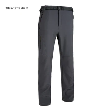 

THE ARCTIC LIGHT Winter Sport Hiking Pant Men Thermal Soft shell Fleece Outdoor Waterproof Plus Size Tactical Snow Gym Trouser