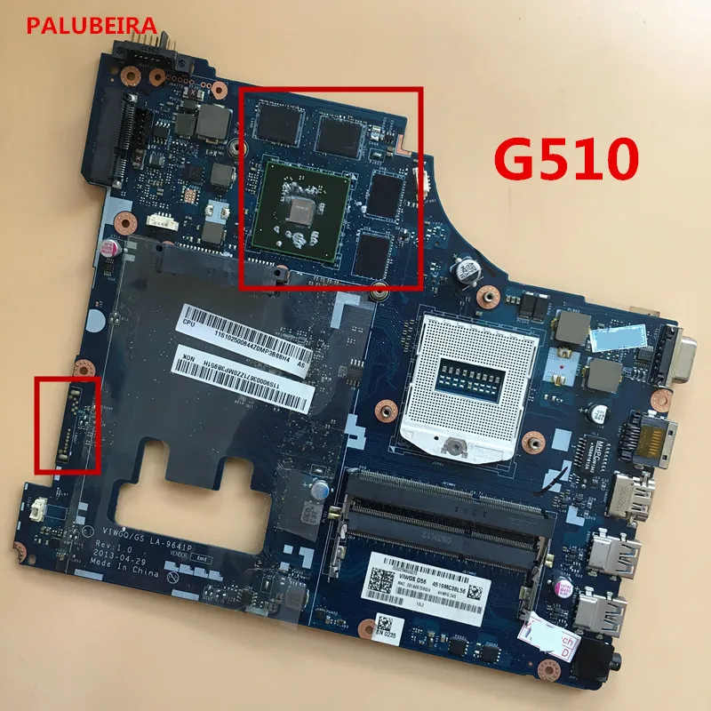 

PALUBEIRA video card chip free shipping for lenovo G510 loptop motherboard VIWGQ/GS LA-9641P 100% tested fully work high quality