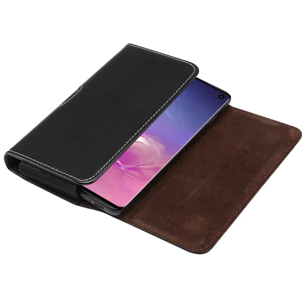 Universal Smartphone Case Belt Clip Mobile Phone Bag Holster Leather Case For Samsung s10 s9 s8 plus s7 s6edge s6 s5 J4 J5 A5 A8