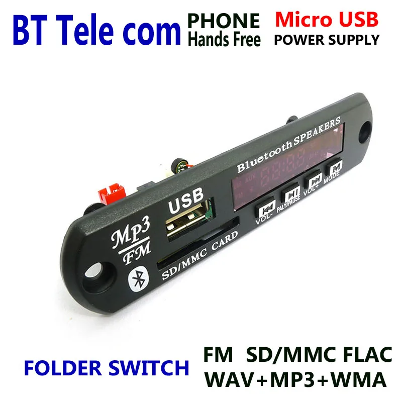 DC 5V блок питания Micro USB Bluetooth гарнитура ЖК экран MP3 плеер комплект FLAC WMA WAV декодер