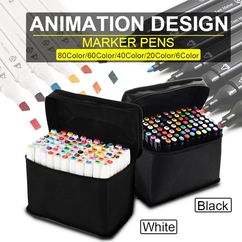 

TOUCHFIVE 72 Colors Alcohol Based Pen Marker Set Dual Head Sketch Markers Brush Pen For Draw Manga Animation Design School Art