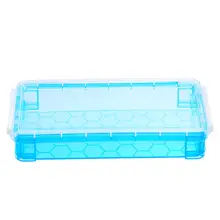 8 сезонов Пластик контейнеры для хранения поле Дисплей ювелирных изделий упаковочная коробка Прямоугольник прямоугольник синий 21.5x10x4.2 см, 1 шт