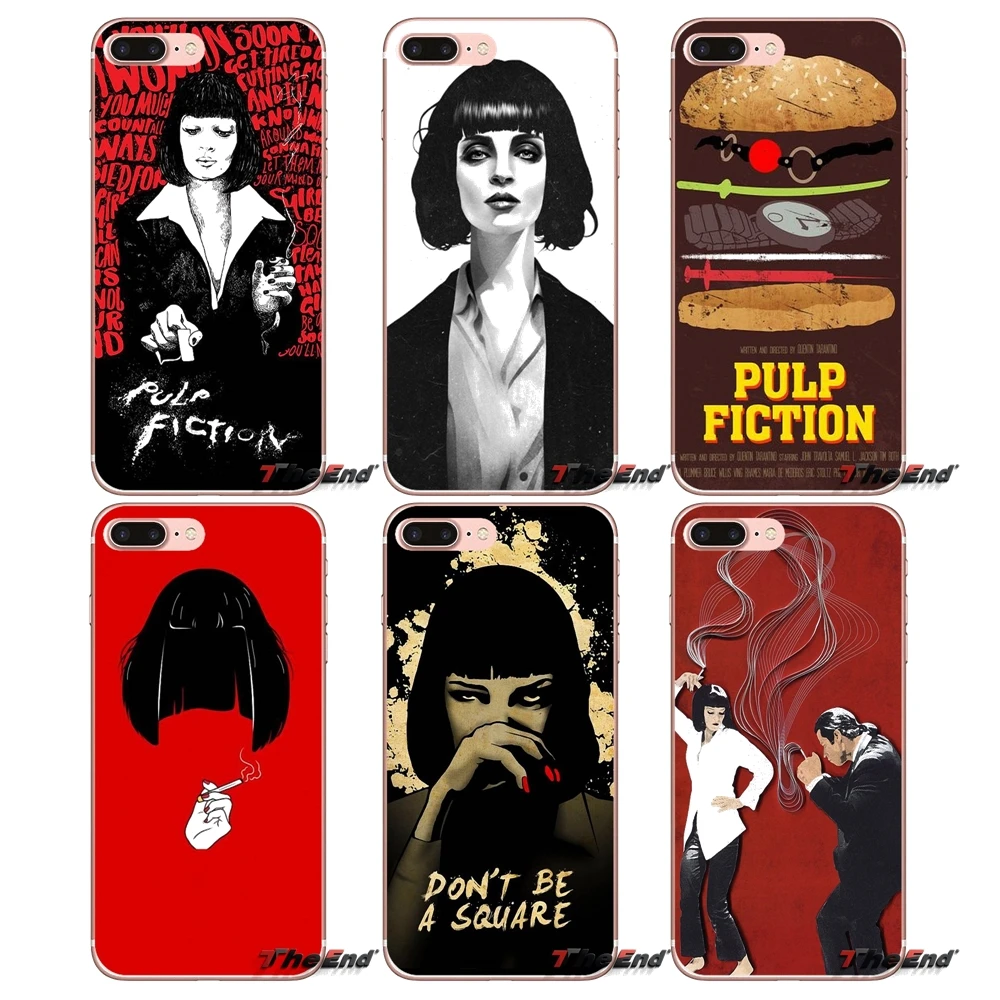 

Mia wallace Pulp Fiction Soft TPU Case For iPhone X 4 4S 5 5S 5C SE 6 6S 7 8 Plus Samsung Galaxy J1 J3 J5 J7 A3 A5 2016 2017