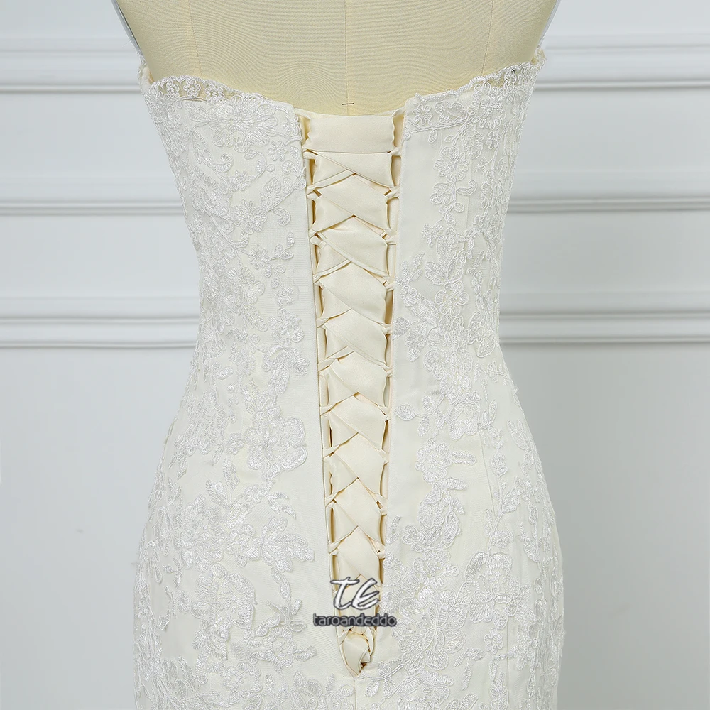2018 одежда высшего качества цвета шампанского слои юбка кружево Русалка свадебное платье кристаллы с открытыми плечами свадебное