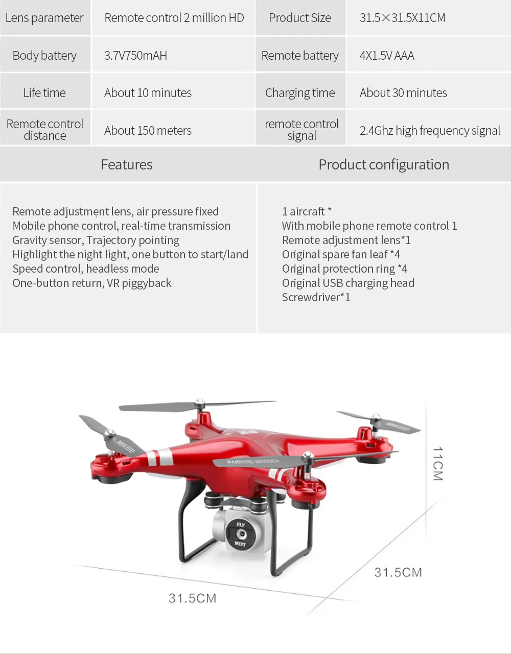 Дистанционный Дрон Квадрокоптер 1080 P HD воздушный Дрон Wifi fpv, пульт ДУ вертолет