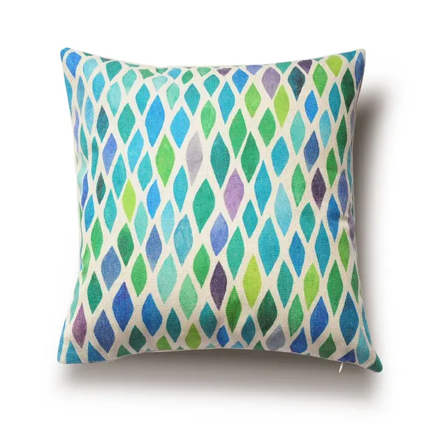 Modern Style Home Cushions Watercolor Geometric Patterns Green Fascinating Geometric Pattern Decorative Pillows Modern Style Home Cushions Watercolor Geometric Patterns Green Fascinating Geometric Pattern Decorative Pillows