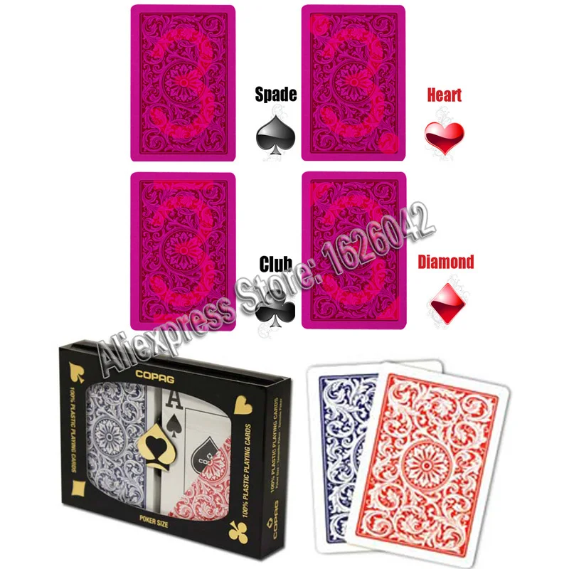 Invisible Cards XF Copag 1546 Plastic Marked Cards For UV Contact Lenses Cheat Casino Magic Poker Set Color Filter,Magic Props Invisible Cards XF Copag 1546 Plastic Marked Cards For UV Contact Lenses Cheat Casino Magic Poker Set Color Filter,Magic Props