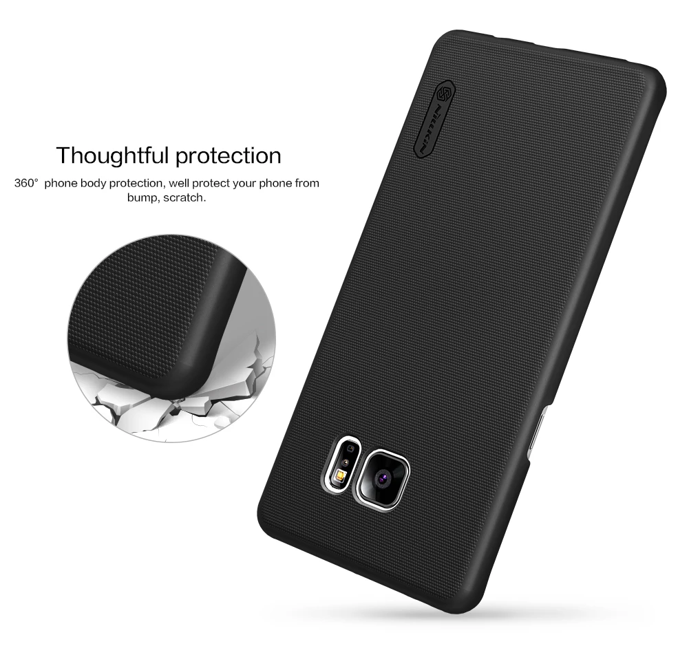 Чехол для samsung Galaxy Note FE(Fan Edition) NILLKIN Super Frosted Shield back cover с подарком