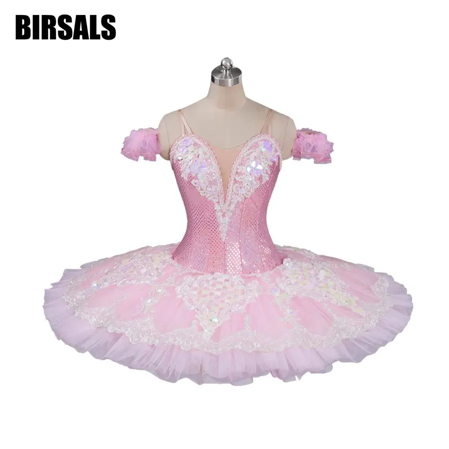 Pink Classical Ballet Tutu Adult Pancake Ballet Professional Ballet Tutus Pink Sleeping Beauty Tutu Costumes BT9087