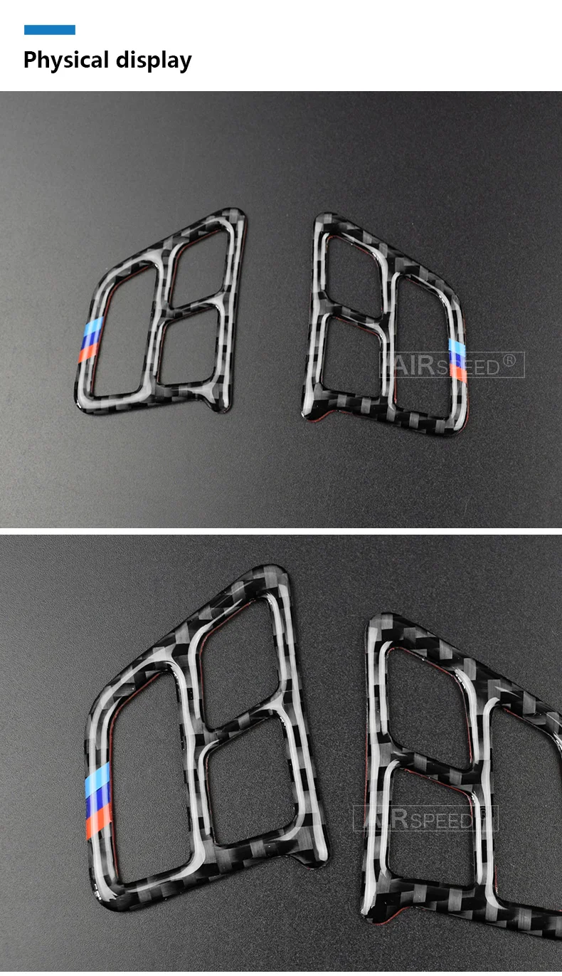 Airspeed for BMW 3 Series E90 Accessories 2005-2012 Carbon Fiber Car Steering Wheel Button Stickers Interior Trim Car Styling (4)