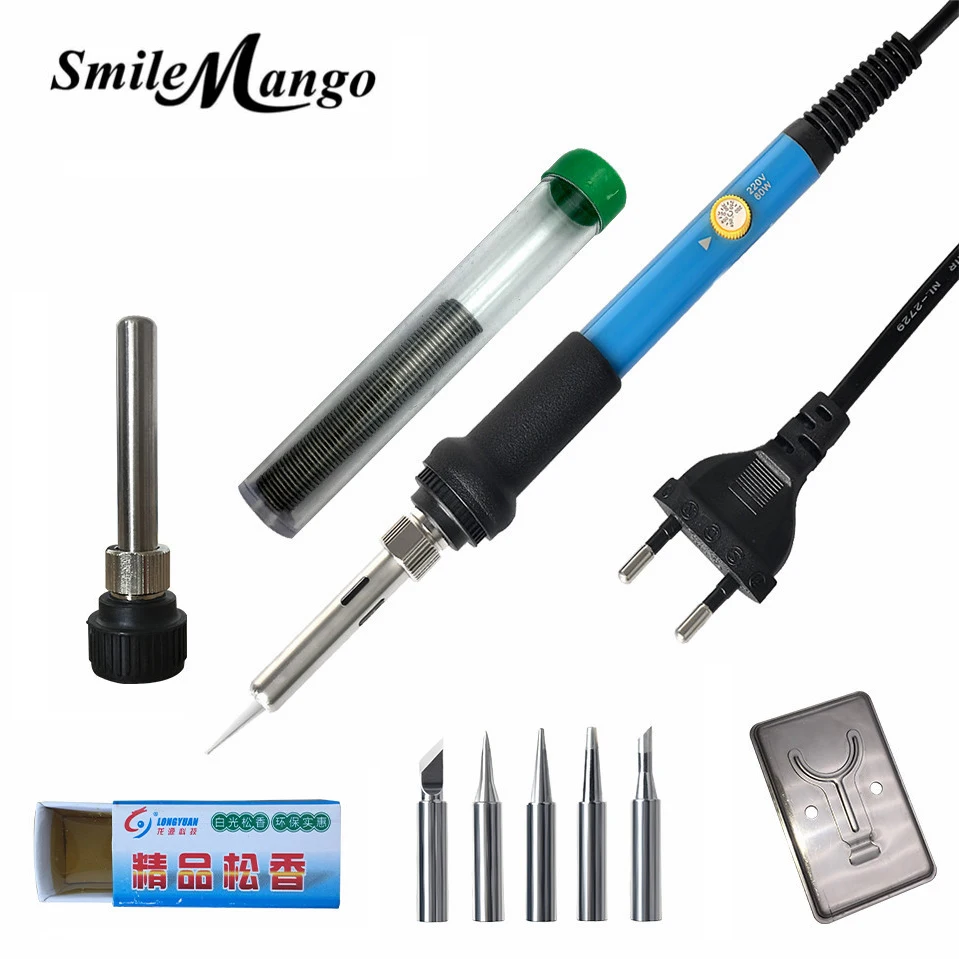 AC 110V / 220V 200 450 Temperature 60W Electric Soldering Iron + 5PC