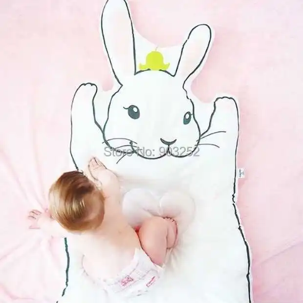 INS Белый Кролик енот игровой коврик детское одеяло утолщенный ползающий коврик игровой коврик