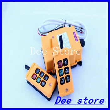 

4 Channels 2 Transmitters 1 Speed Control Hoist Crane Radio Remote Control Push Button Switch System