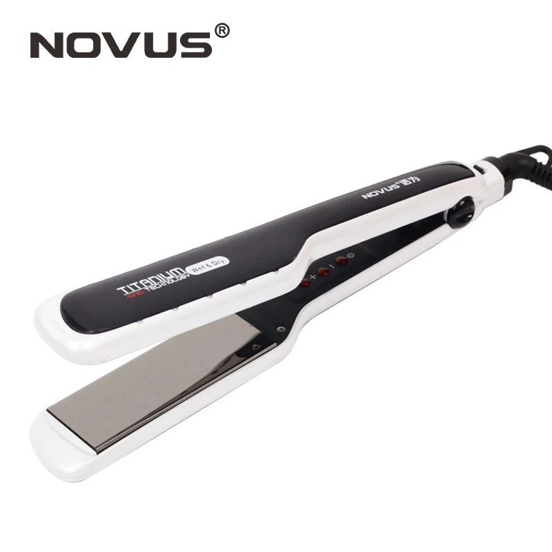 

Professional Hair Straightener Titanium wide plates LED display Chapinha Flat Iron Straightening Irons planchas styling tools
