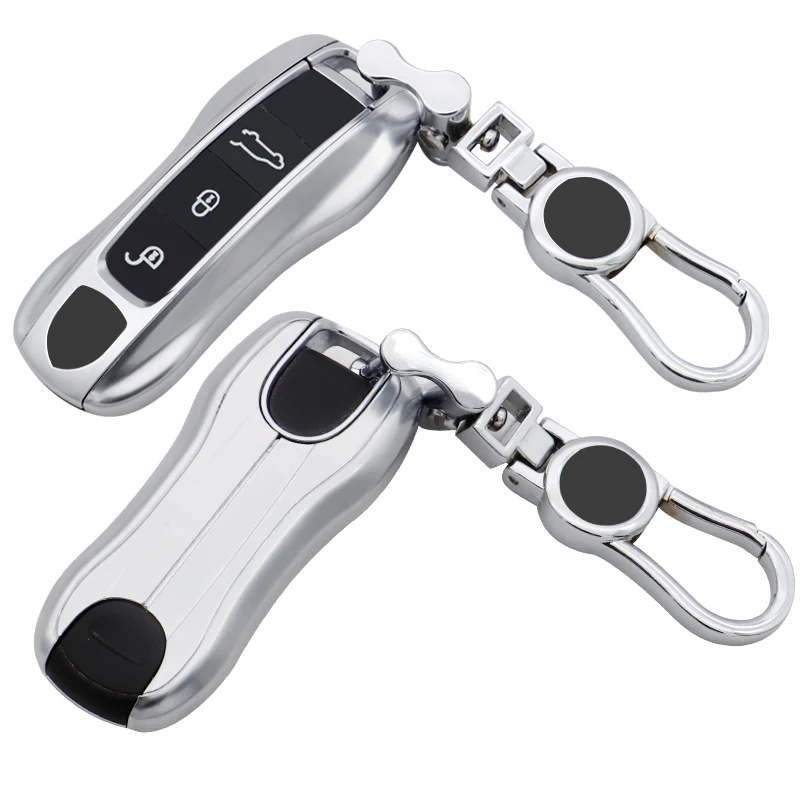 

QHCP ABS Baking Finish 2Pcs Car Remote Key Case Covers Modified Smart Control Key Shell Fit For Porsche Cayenne Panamera 2018