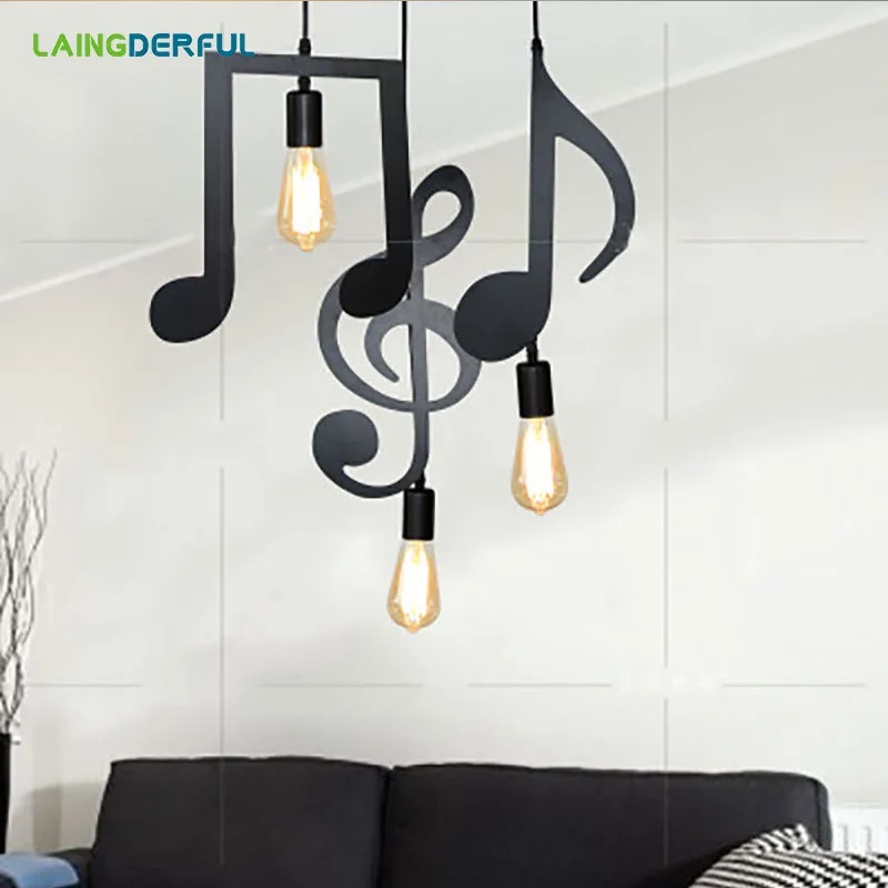 

Musical Symbol Edison Antique Chandelier Lamp Holder E27 Screwdriver Bar Teahouse Lamp Head Hanging Line Fixture Accessories