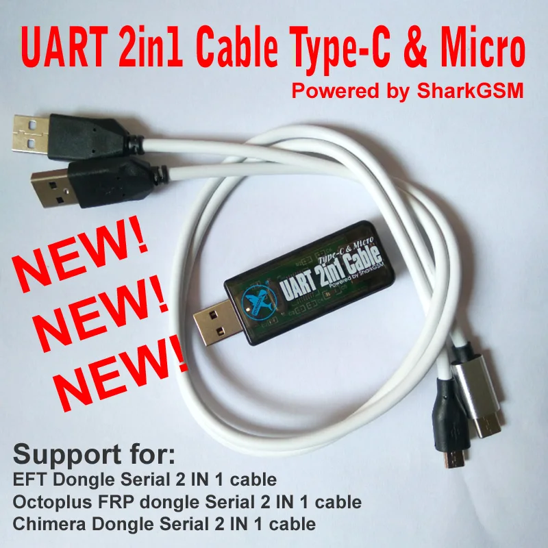 2020 новейший UART 3 в 1 кабель Type C Micro для EFT Dongle Chimera dongle octoplus FRP tools|Детали устройств