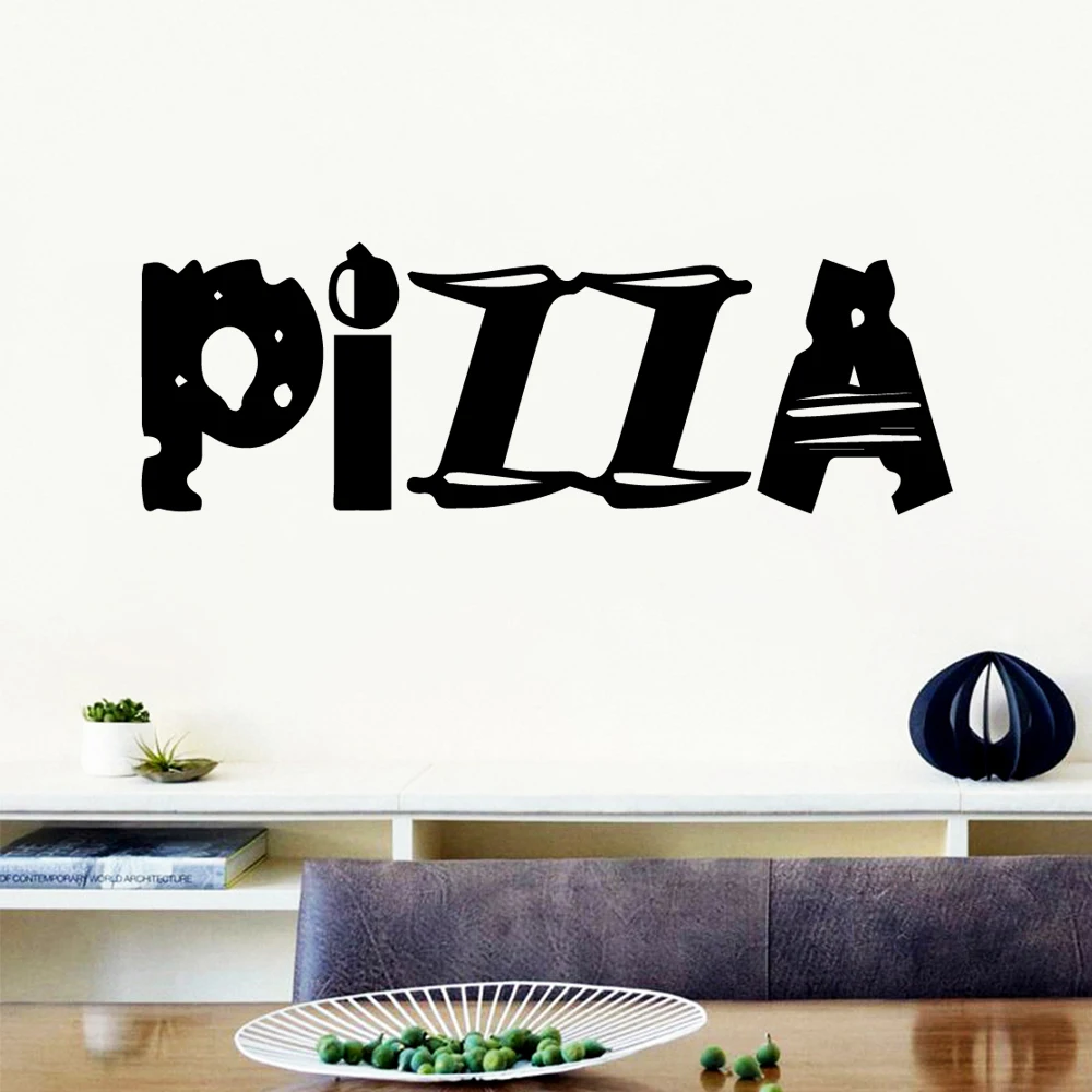 Creative Vinyl Pizza Wall Sticker Home Decor For Restaurant Decoration Decal Stickers Murals