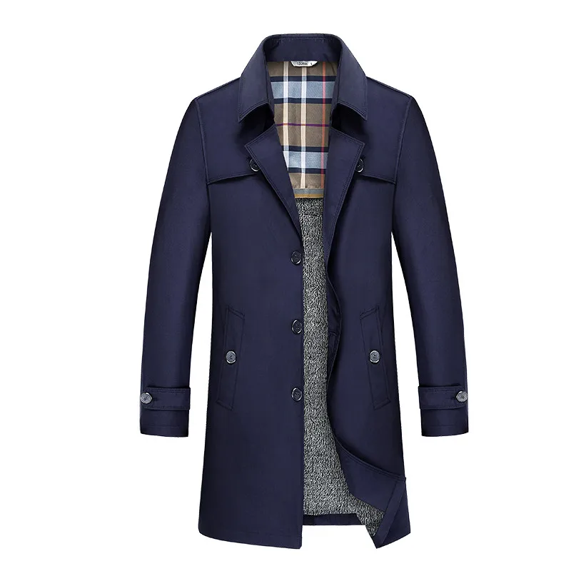 Brand Fashion Winter Men 's Cashmere Warm Jacket Windbreaker Plus Size 7XL 8XL 9XL Man Jackets Solid Color Long Men Coats