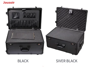 

Safety shockproof Camera Trolley Box photographic equipment aluminum alloy towing box SLR Lens box Equipment CD50 T03